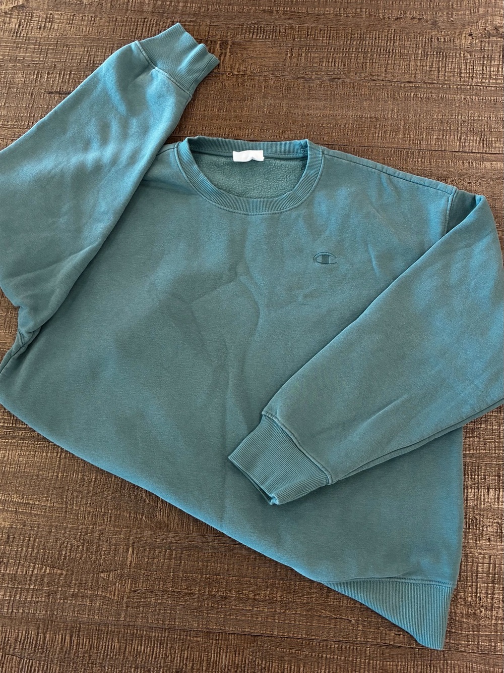Women’s Champion Teal Crewneck Sweatshirt - soft lightweight feel size Large
